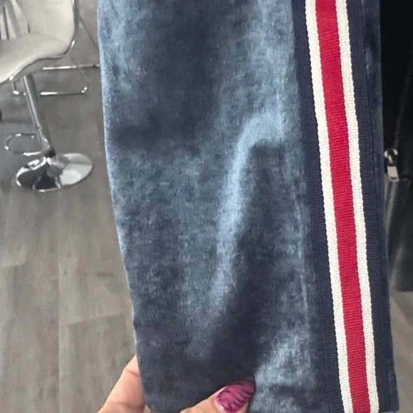 Mystree Velvet Blazer with Red Striped Sleeves - Picture 3 of 3